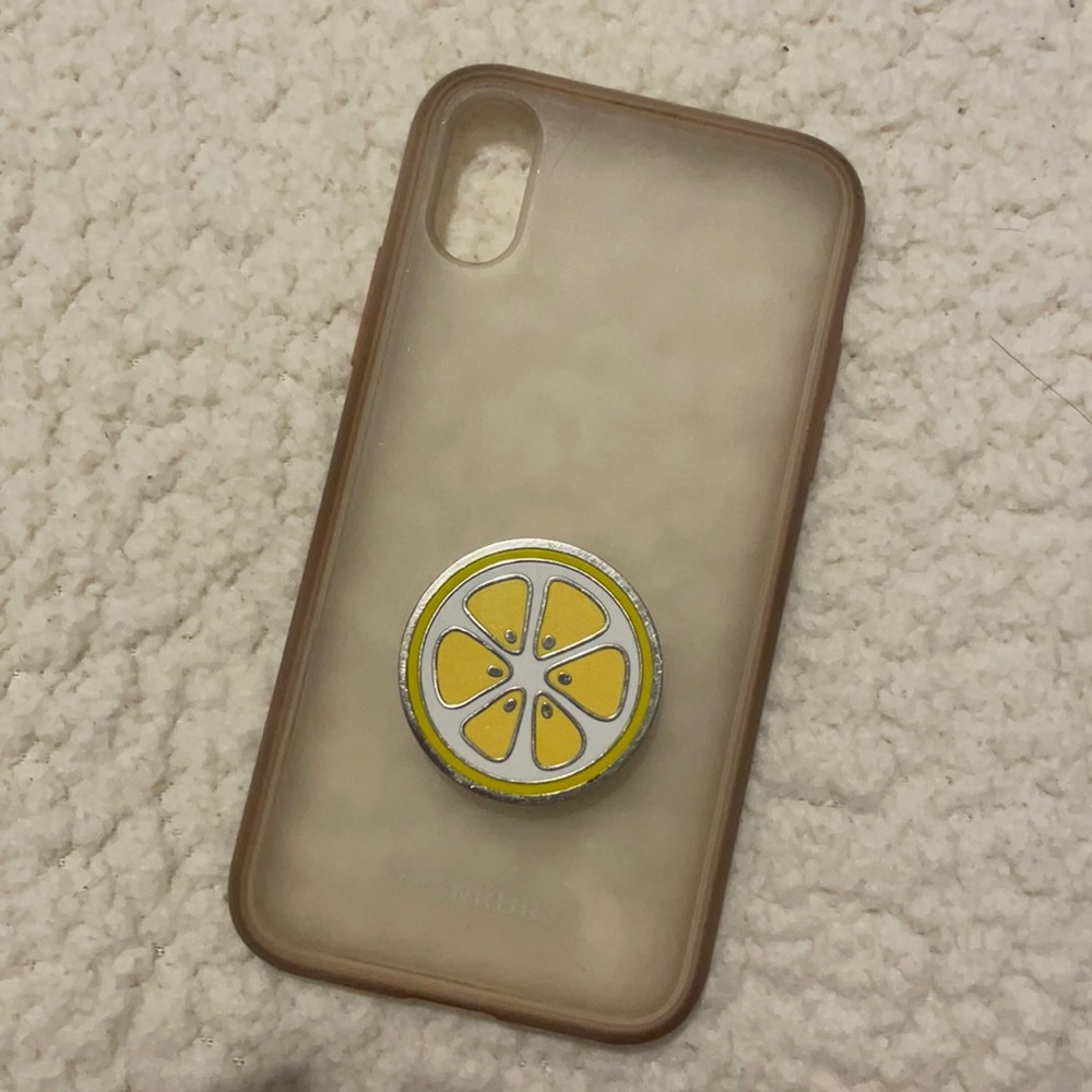 iPhone X case w pop socket